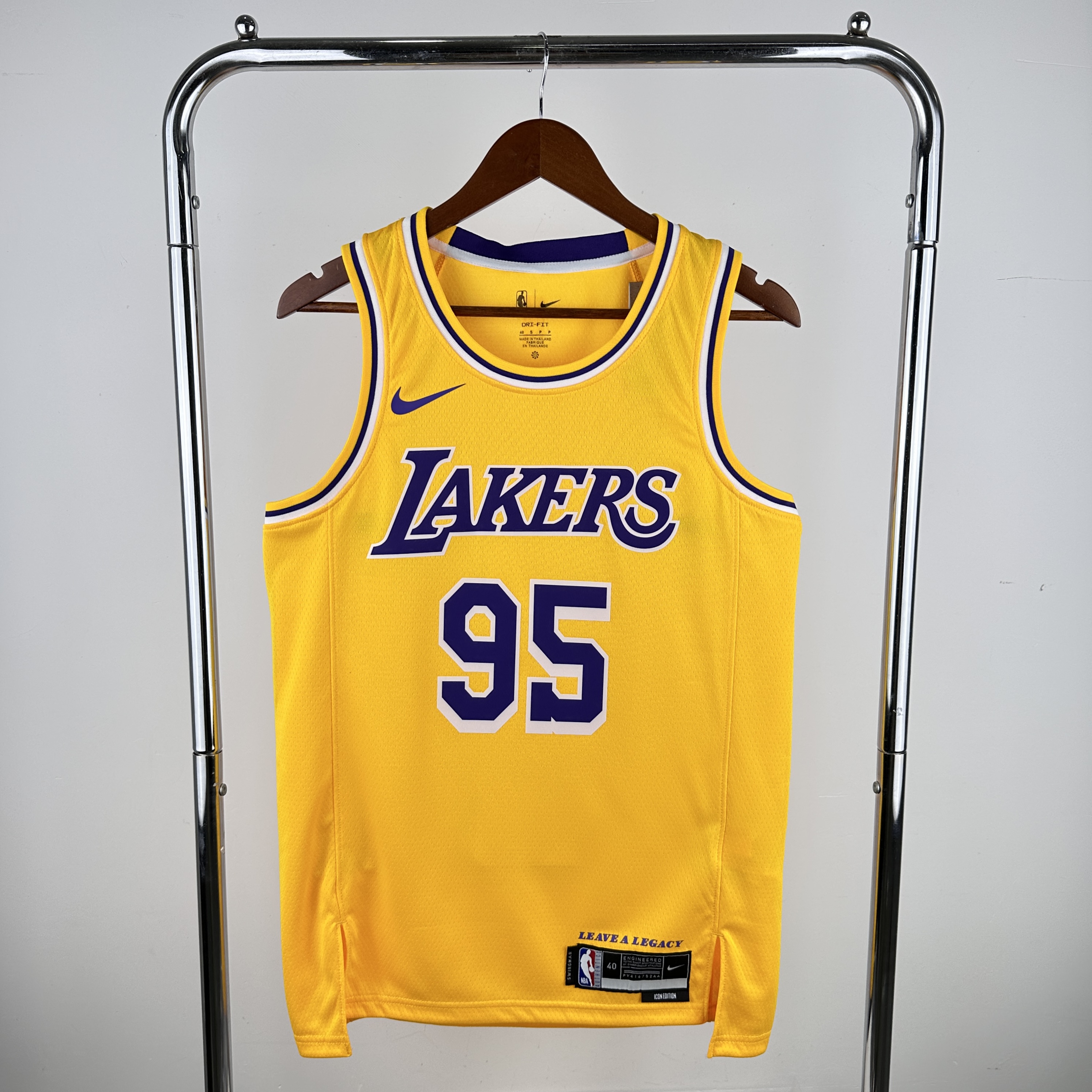 Men Los Angeles Lakers #95 Toscano Stitched Yellow Nike NBA 2024 Jersey->los angeles lakers->NBA Jersey
